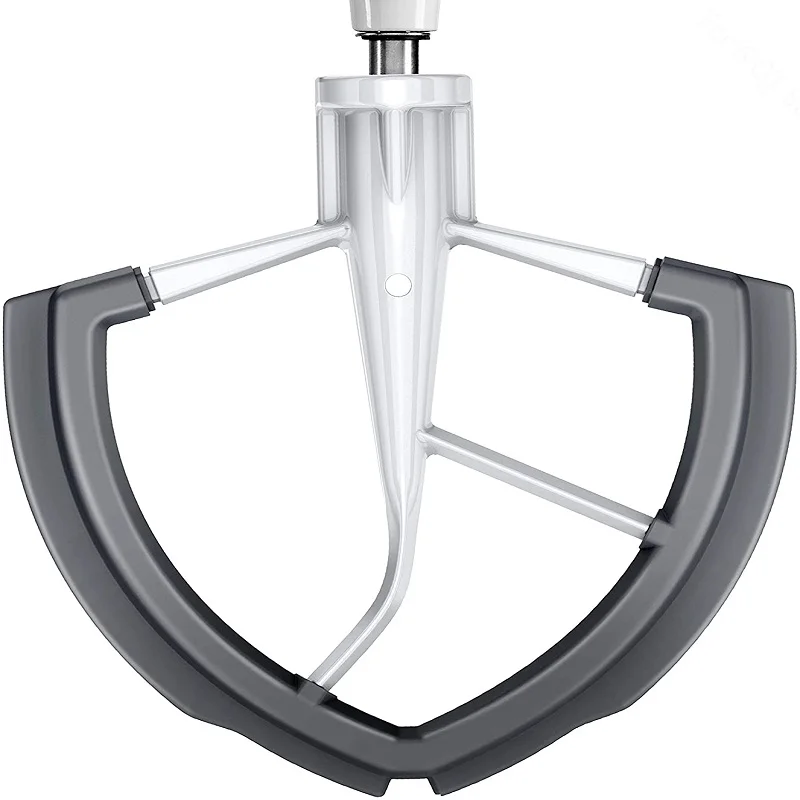 قاعدة رفع مرنة مع وعاء من السيليكون ، مضرب حافة مرنة لـ kitchen aid 6 Quart ، مضرب مسطح مع حواف سيليكون مرنة