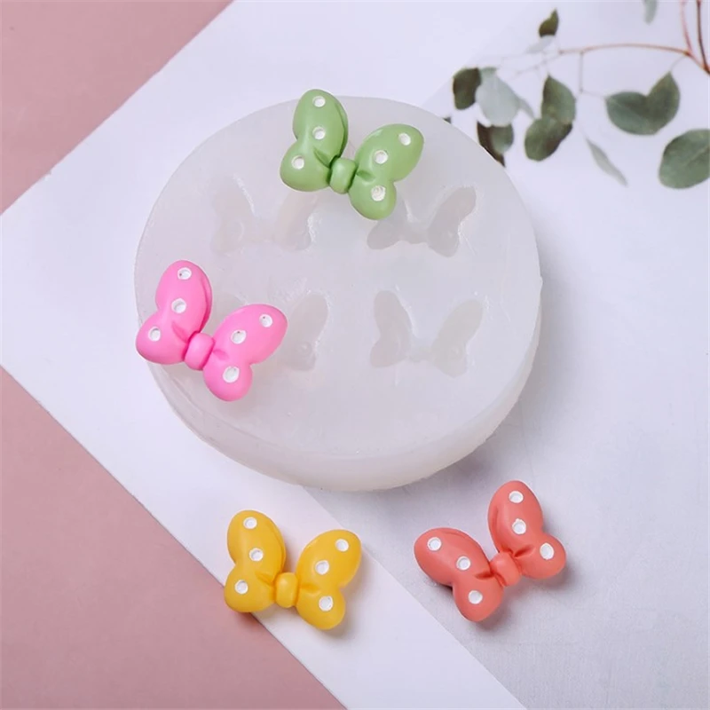 Cartoon Bow Tie Silicone Mold For Chocolate Fondant Jelly Candy Cake Decoration Baking Tool Bow-knot Resin Art Moulds