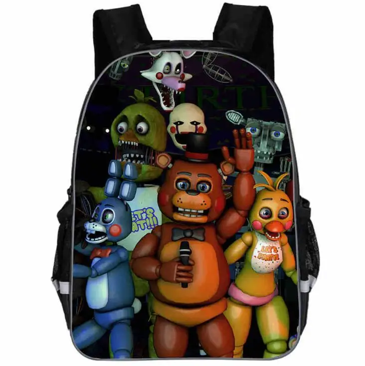 FNAF-Mochila impressa anime para homens e mulheres, mochilas escolares casuais para meninos e meninas, bolsa hip-hop masculina para laptop, mochila