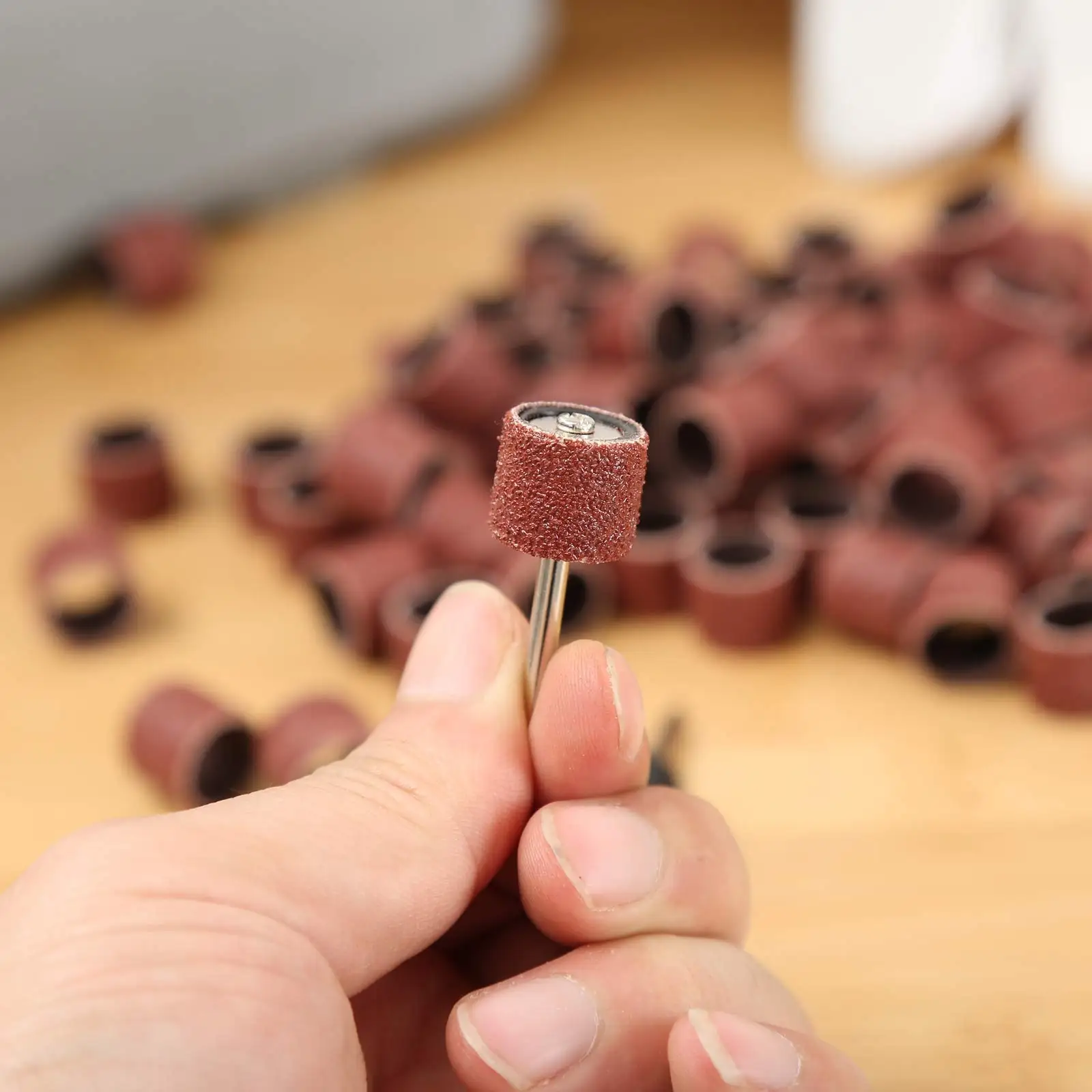 Sanding ชุดกลอง Sanding Cap สำหรับเล็บไฟฟ้าเครื่อง80-600กรวดเล็บเจาะ Dremel บดบิตไฟล์ pedicure เครื่องมือ