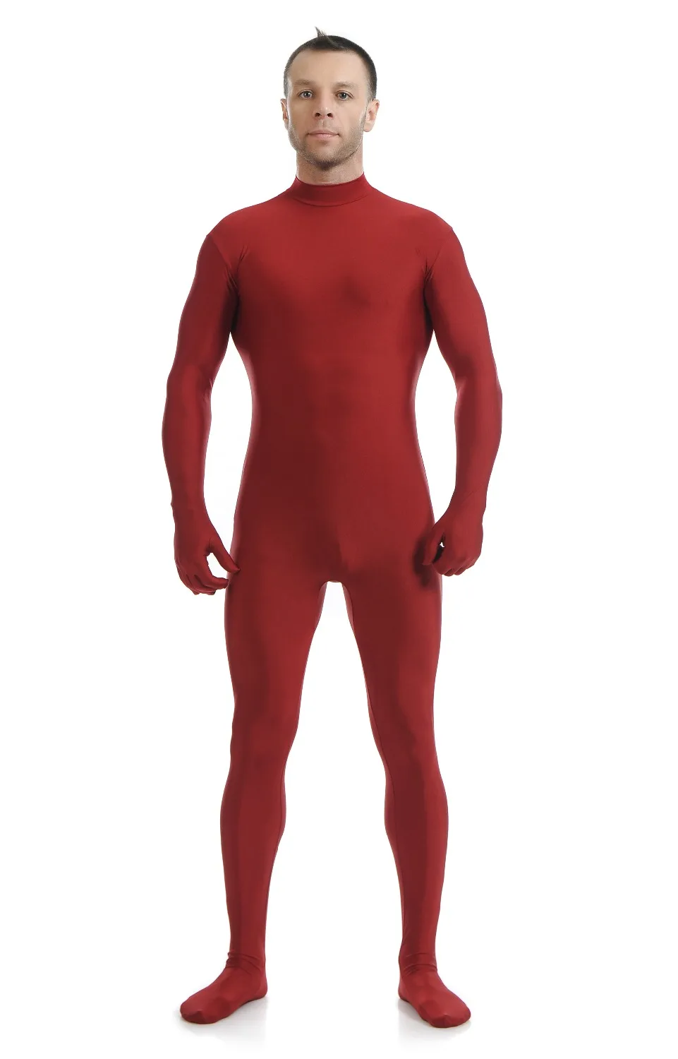 SPEERISE-Combinaison moulante en spandex rouge pour femme, costume de batterie trempé, corps entier, peau, unisexe