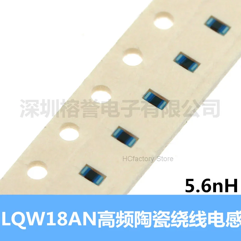 Original SMD high frequency induction coil, original product, 100uds, 0603 SMD high Q value lqw18an5n6d00d 5.6nh 1608 Wholesale