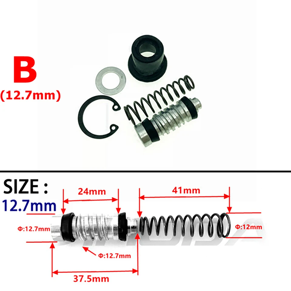 Motorcycle Clutch Brake Pump  Piston Plunger Repair Kits Set 12.7mm 11mm 14mm 16mm 19 RCS Master Cylinder Piston Rigs Repair