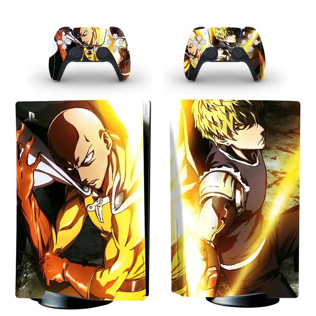 

One Punch Man PS5 Standard Disc Skin Sticker Decal Cover for PlayStation 5 Console and 2 Controllers PS5 Disk Skin Vinyl
