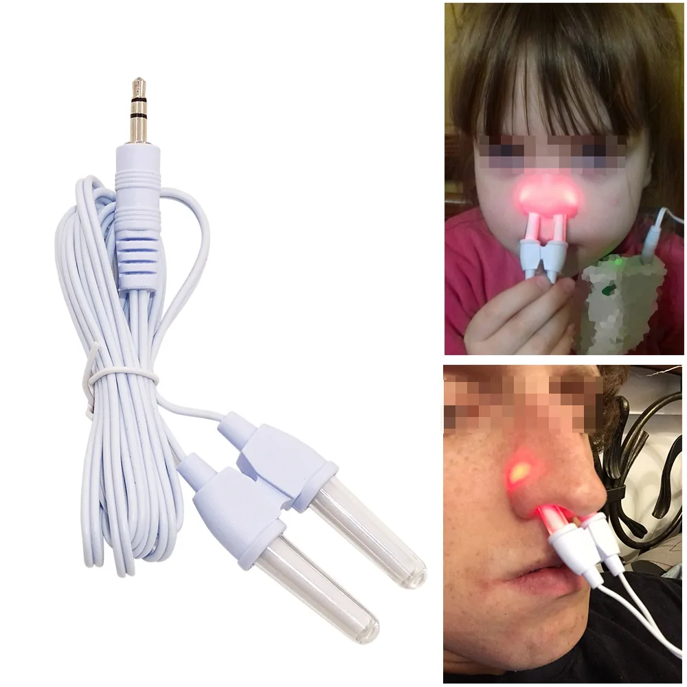 Nose Massager Line Hay Fever Low-frequency Pulse Laser Rhinitis Therapy Device Wire Allergic Sinusitis Treatment Health Care