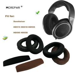 Ersatz Ohr Pads für Sennheiser HD 515 518 555 595 558 Headset Teile Leder Kissen Samt Ohrenschützer-kopfhörer Hülse Abdeckung