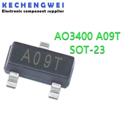 50PCS AO3400 SOT23 AO3400A SOT-23 A09T SOT23-3 SMD New and Original IC Chipset