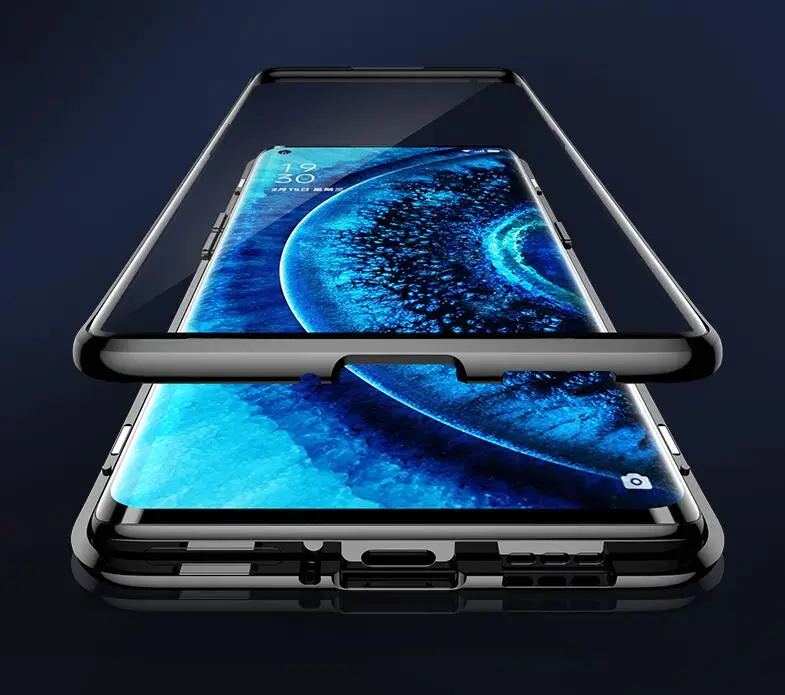 Magnetic Case 360 Front+Back Double-sided Tempered Glass Case For Realme GT NEO 3 3T 2 5 GT Neo 2 2T Q3 Q5 Pro 5G Metal Bumper