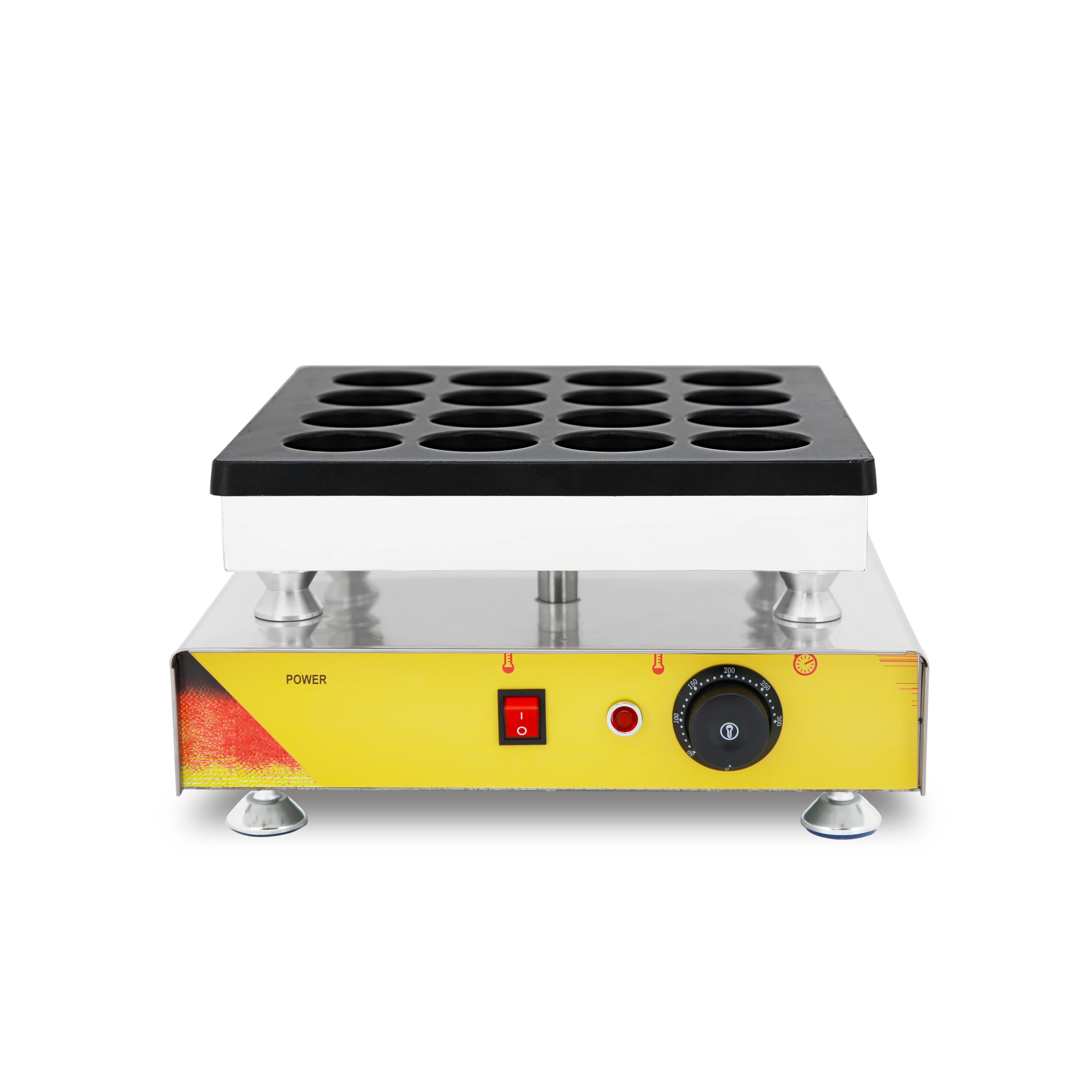 16 حفرة التجارية تايوان الأحمر الفول كعكة عجلة آلة عجلة آلية كعكة الهراء صنع آلات فطيرة صانع وجبة خفيفة