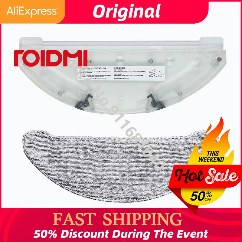 ROIDMI-cubierta de cepillo principal EVE Plus, accesorios originales, eliminación de polvo eléctrico, módulo de fregona de tanque de agua