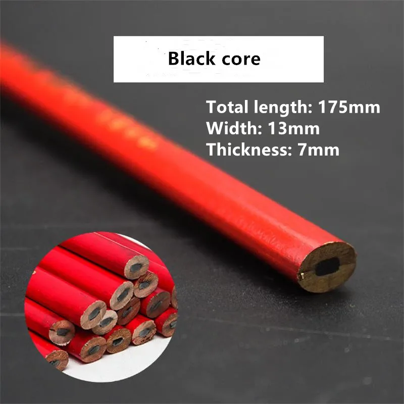 Oval thick-core woodworking pencils, do not roll freely for woodworking pencils