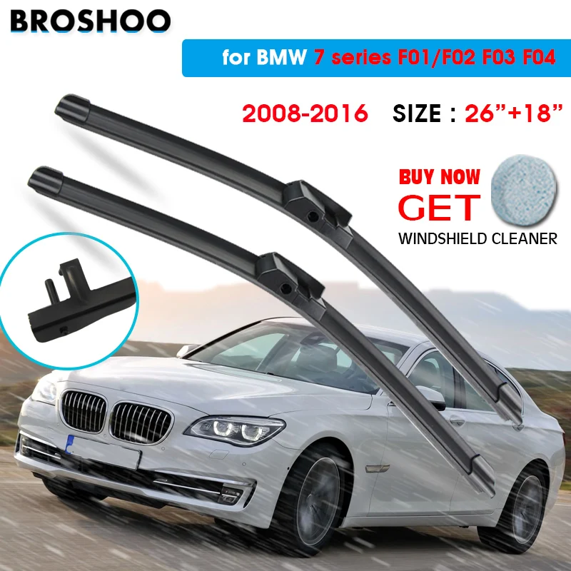 

Car Wiper Blade For BMW 7 Series F01/F02 F03 F04 26"+18" 2008-2016 Auto Windscreen Windshield Wipers Blade Car Equipped Side Pin