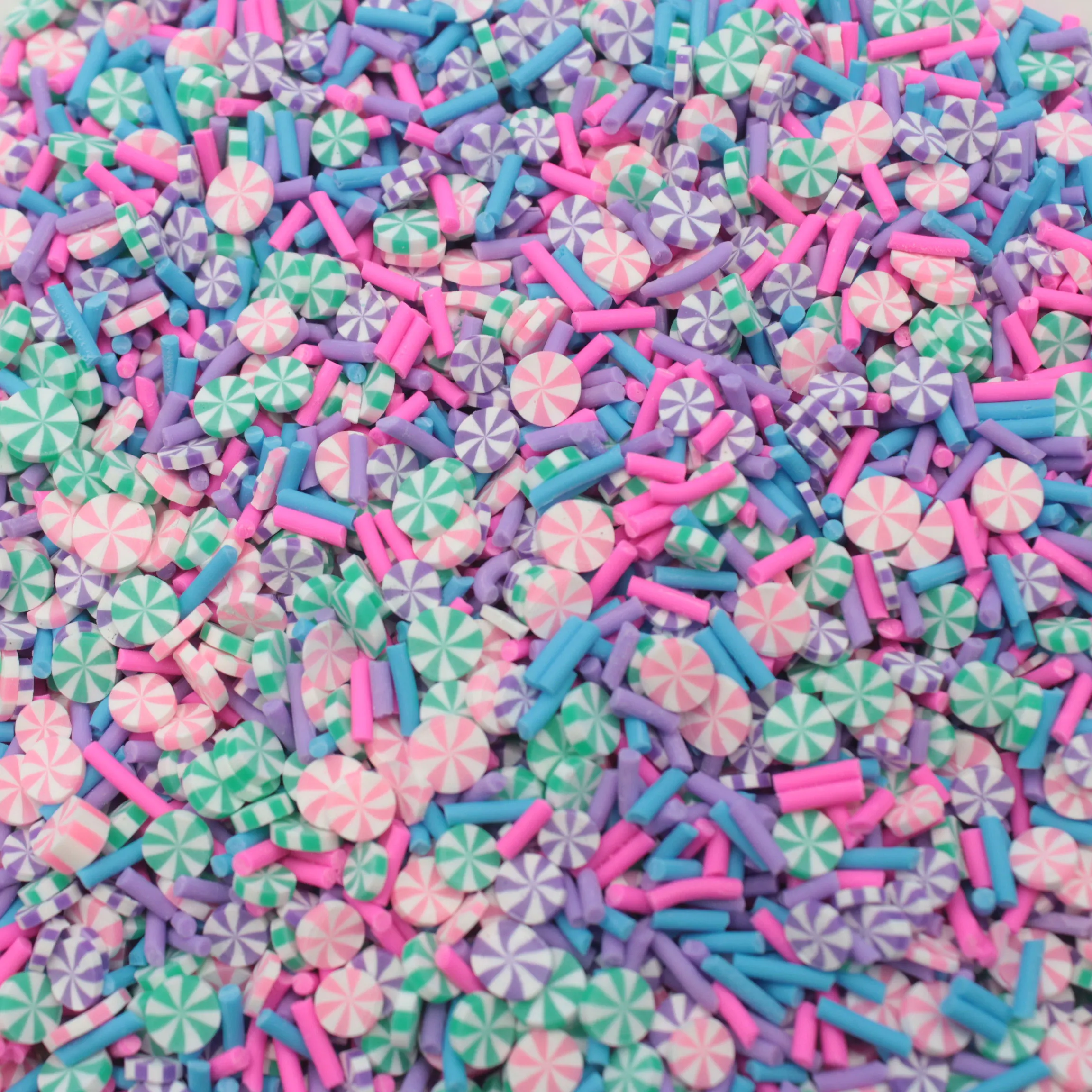 100g/Lot Peppermint Candy Slices Polymer Clay Soft Pottery Sprinkles for DIY Crafts Accessories