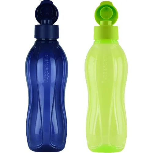 Tupperware Eco Bottle 1 Liter Navy Blue and 1 Liter Green