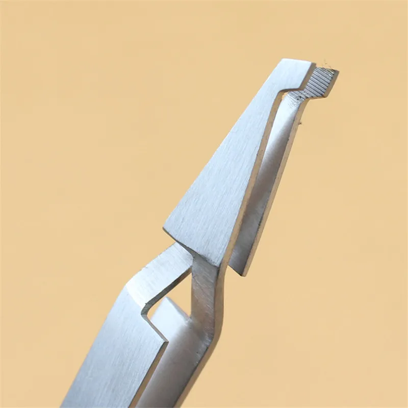 1Pcs Dental Bracket Tweezers Orthodontic Reverse Action Serrated Dentistry Instruments Stainless Steel Dentist Tool