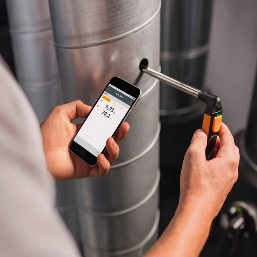 Testo 405i-Hot-wire Anemometer Wireless Smart Probe Measures Air Velocity, Volume Flow, and Temperature,0560 1405.