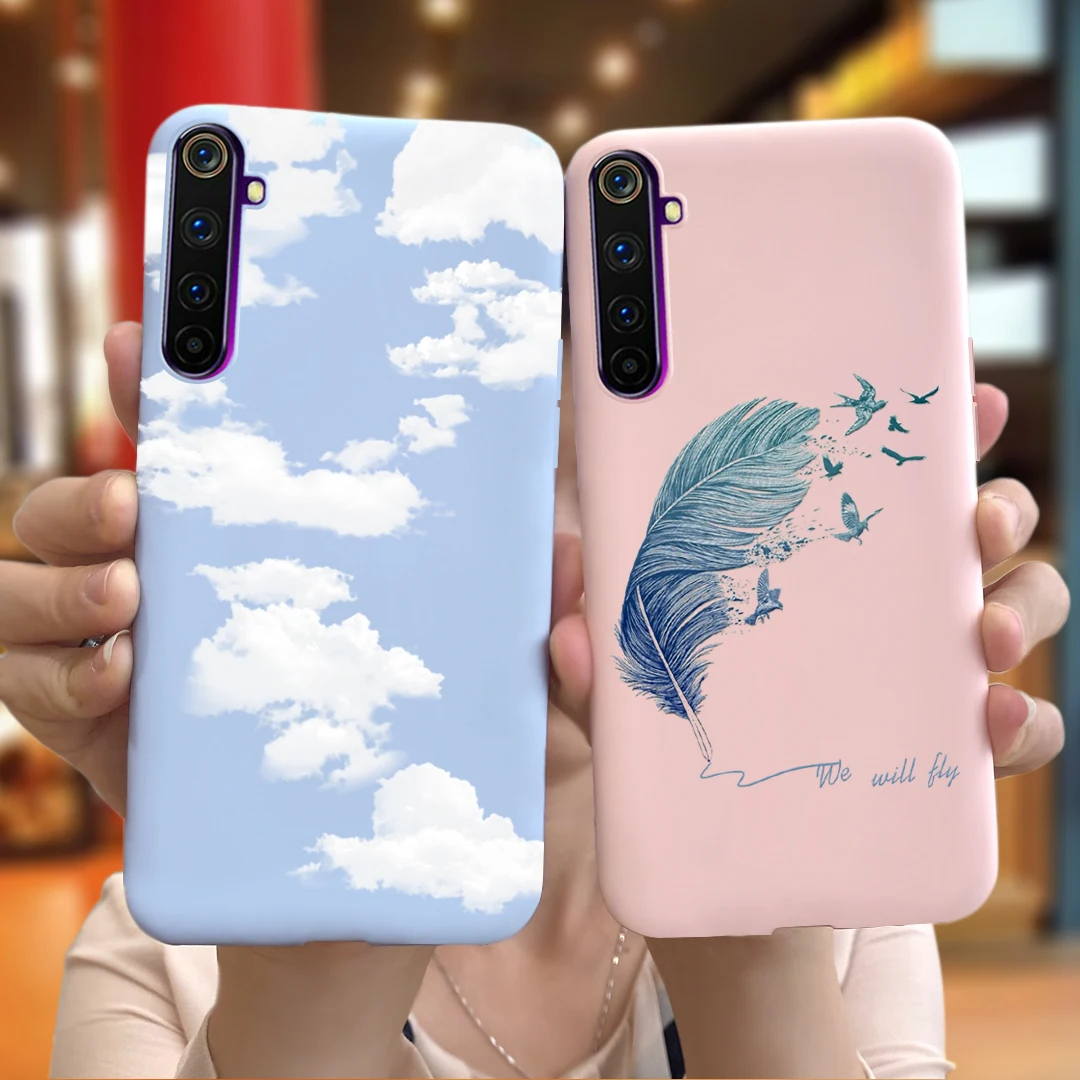 Cute Love Flower Pattern Phone Case For Oppo Realme 6 Pro Cases Realme 6 Soft Silicone Back Cover For Realme 6S 6i Realme6 Pro