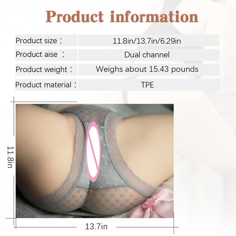 Newest! 3D 1:1 Real Feel Big Ass Male Masturbator Real Vagina And Anal TPE Pubic Hair Sex Doll Adult Products Sex Shop