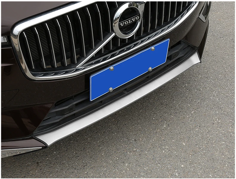 Front+ Rear Bumper For VOLVO XC60 2018 2019 2020 2021 Diffuser Guard Bumpers Lip protection cover skid plate Stainless steel