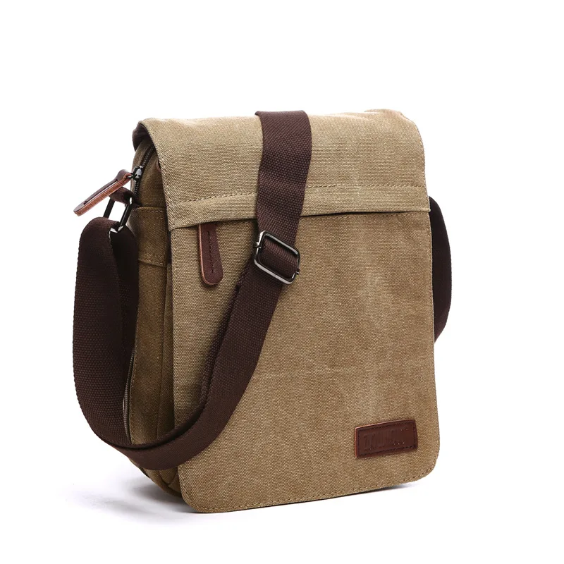 Imagem -05 - Bolsa Mensageiro de Lona Vintage Masculina Bolsa de Ombro Portátil Embalagem Simples Moda Coreana Fivela Casual Sólida 2023