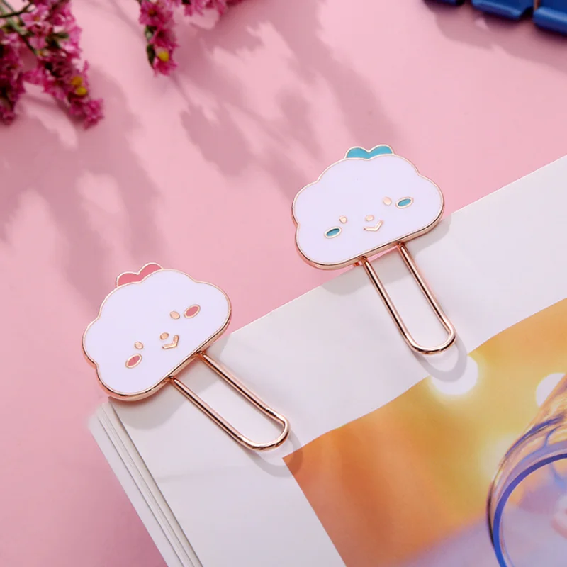 1pc Clouds Paper Clip Bookmark DIY Accessories Book Mark Page Folder Office School Supplies Student Stationery