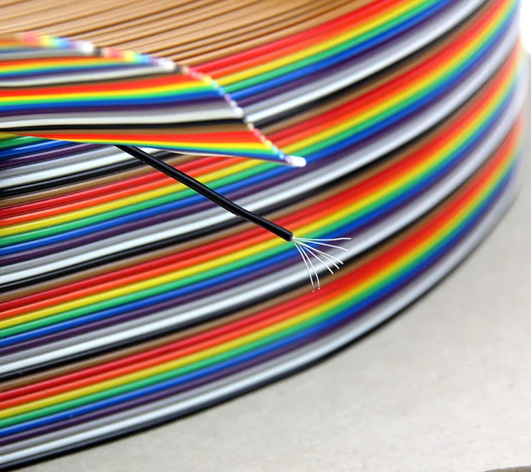 Pure Copper Color Cable 10/16/20/26/40/60 PIN Dupont Line Core Color Line Display Flat Wire Copper Pin 24AWG 28AWG