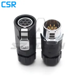 XHP20 , 2 3 4 5 6 7 8 9 10 12 Pin Waterproof Connector  IP65 LED Power Cable Docking  Connector Male(Socket) Female(Plug)