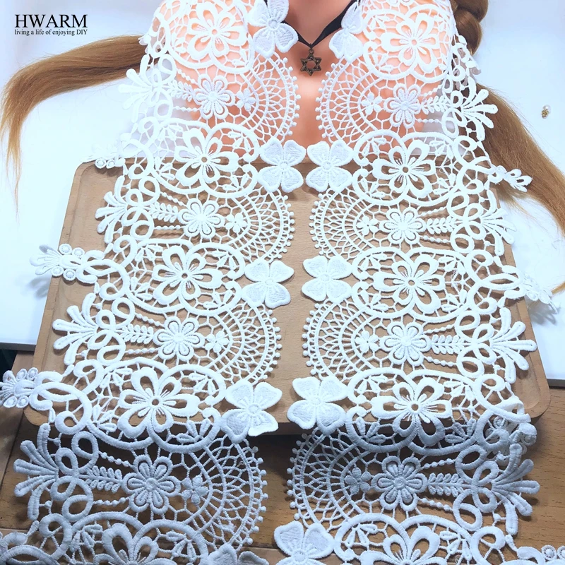 5yards 19.5cm african lace fabric ribbon trim cloth accessories DIY fashionable wedding decoration for home costura sewing laces