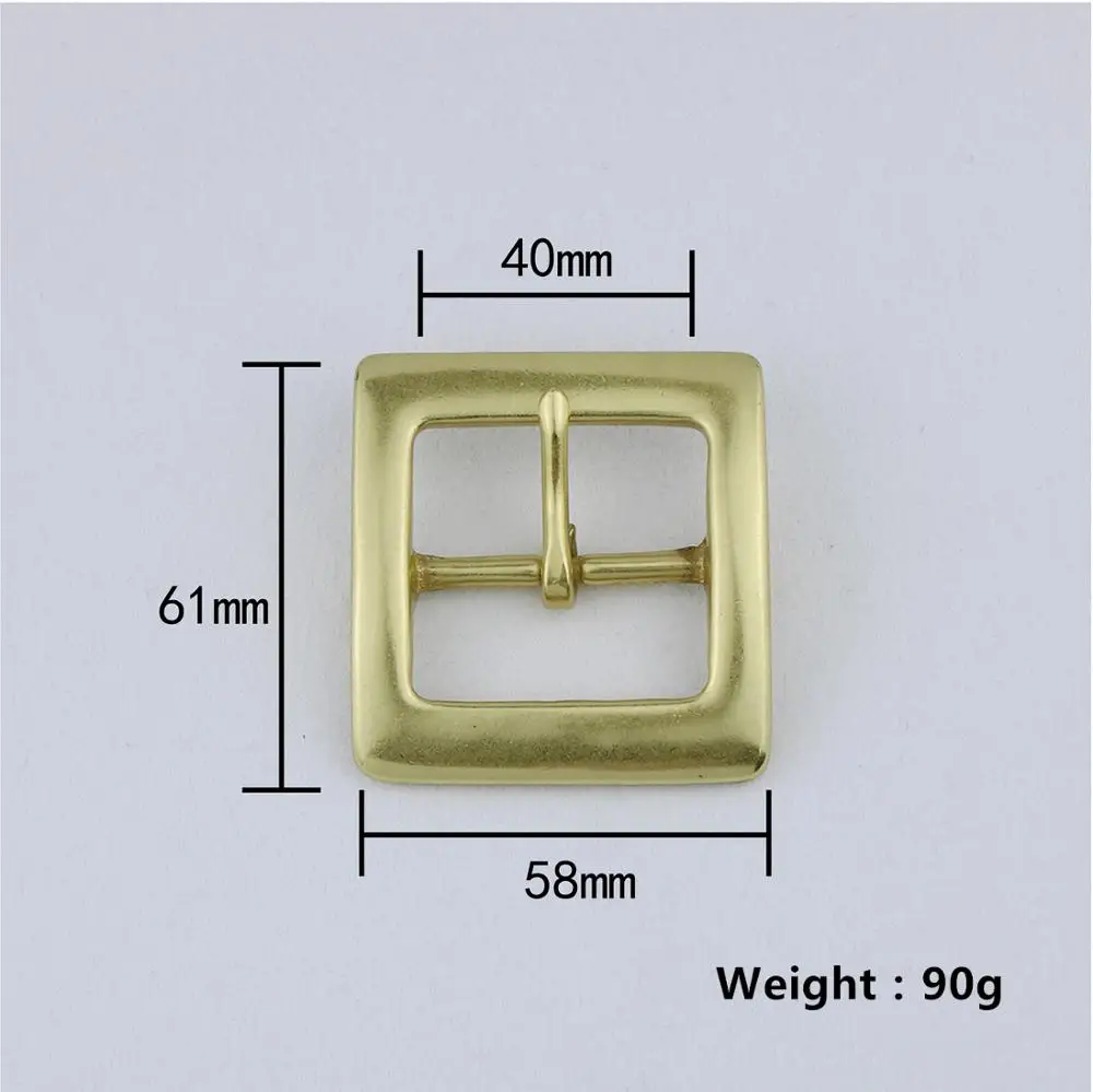 Leather Craft Hardware Solid Brass Center Bar Belt Buckle For Men BOR Finish 40mm Accessories For Leather Metal Buckle