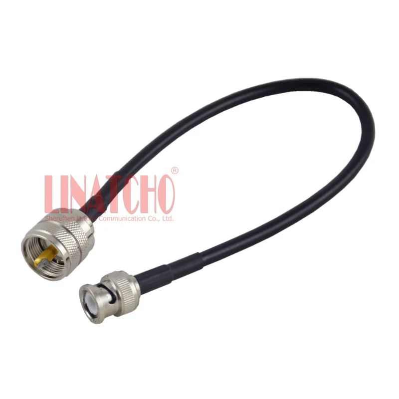 

30CM RG58U Coaxial BNC Male to UHF PL259 Male Radio Duplexer Repeater Jumper Cable