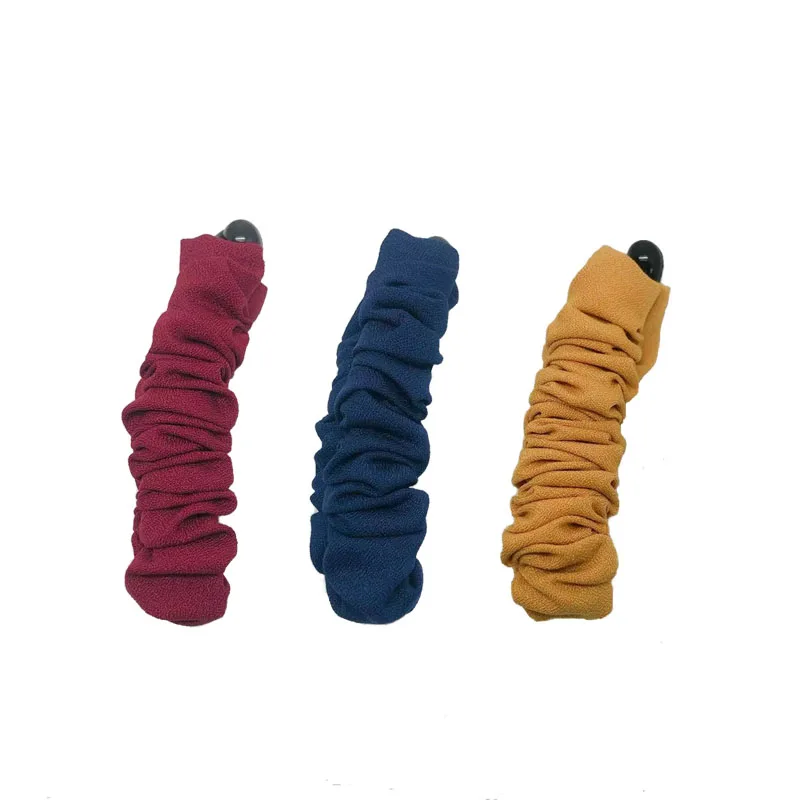 Solid Fabric Covered Barrettes Banana Hair Clips Solid Women Ladies Hair Claws  Makeup Tools Fashion Headwear for women girl