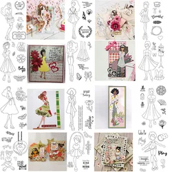 Fashion Girls with Sentiments Clear Silicone Stamp/Seal Various Dolls Stamps for DIY Scrapbooking Crafts Cards Making 2021 New