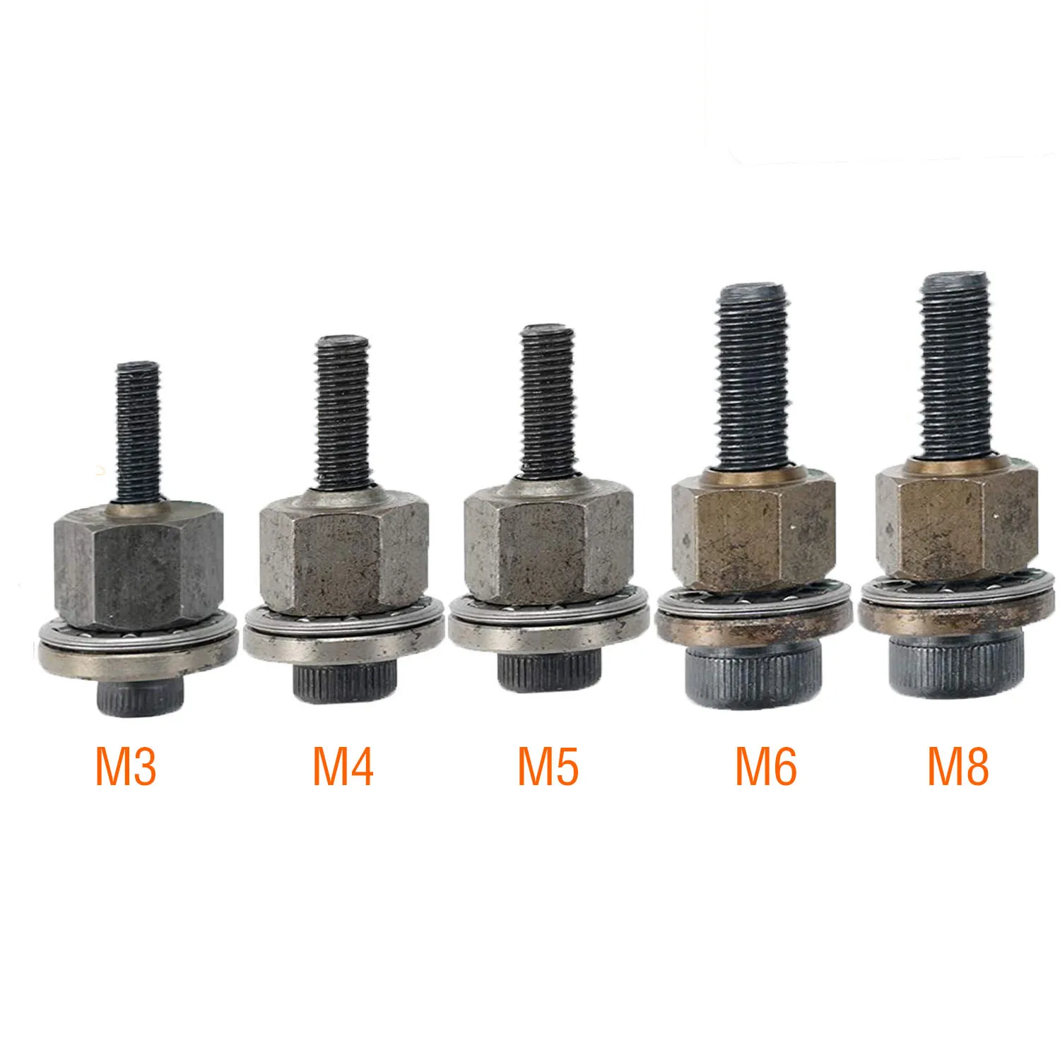 5pls/set Hand Rivet Nut Tool Head Nuts Manual Riveter Rivnut Tool for Nuts M3 M4 M5 M6 M8