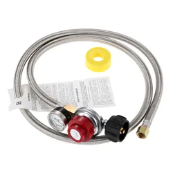 0-30 PSI High Pressure Adjustable Propane Regulator with Gauge Gas Line Pipe Thread Tape