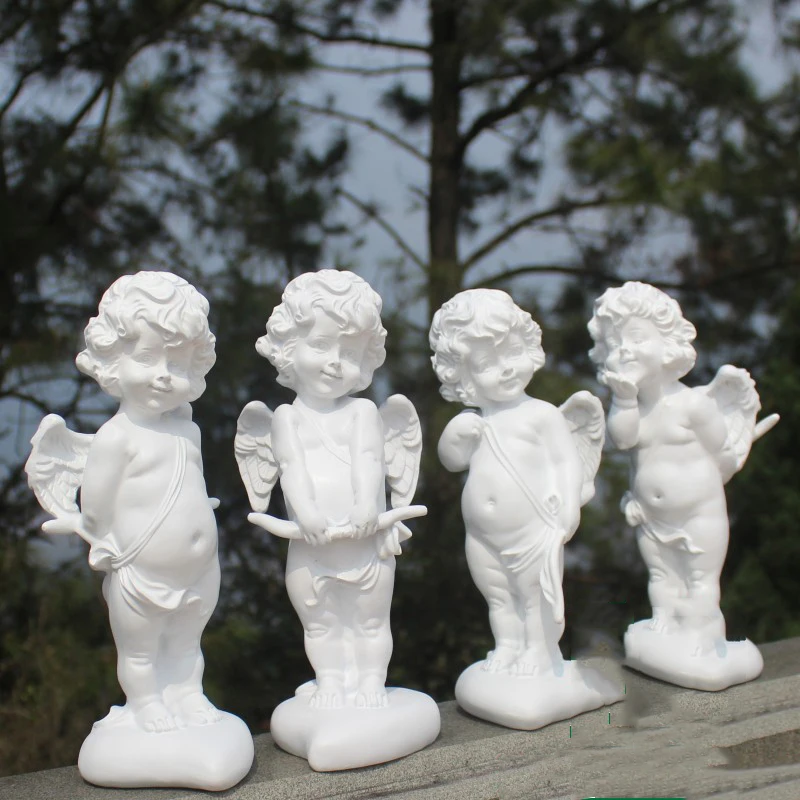 

European Cute Angel Love Cupid Resin Crafts Wedding Gifts Home Livingroom Table Figurines Decoration Office Desktop Ornaments