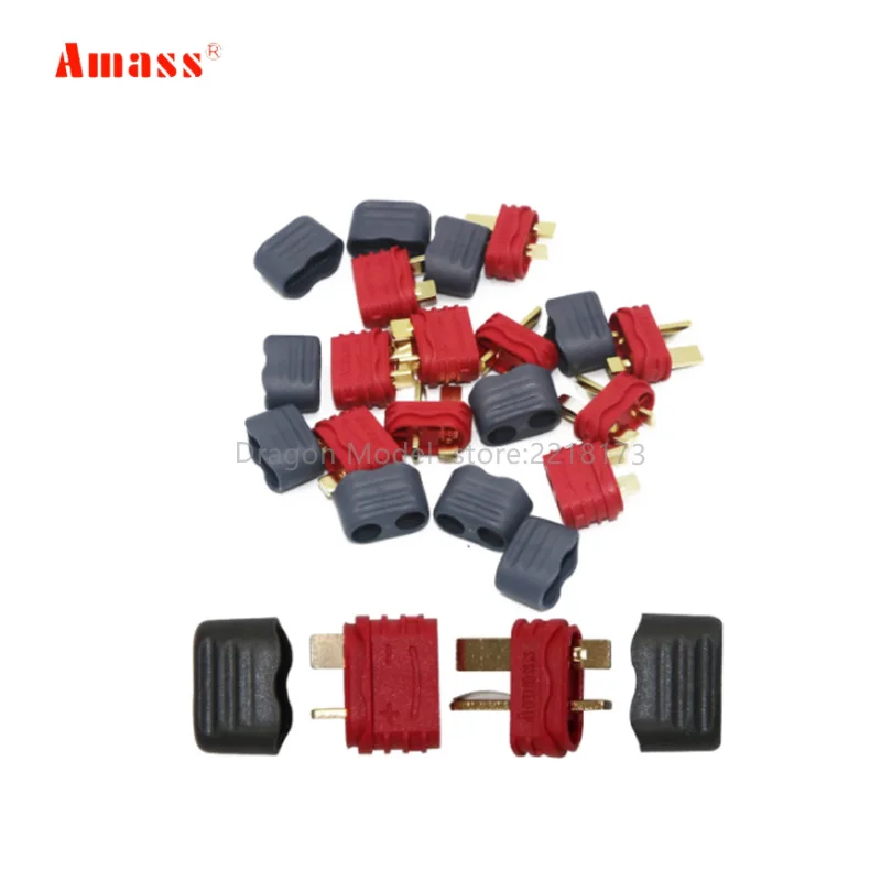 Amass T plug Connecto No-slip Tplug Connector 40A High Current For RC Battery/Multi-axis/Fixed-wing Model/Aircraft Toys