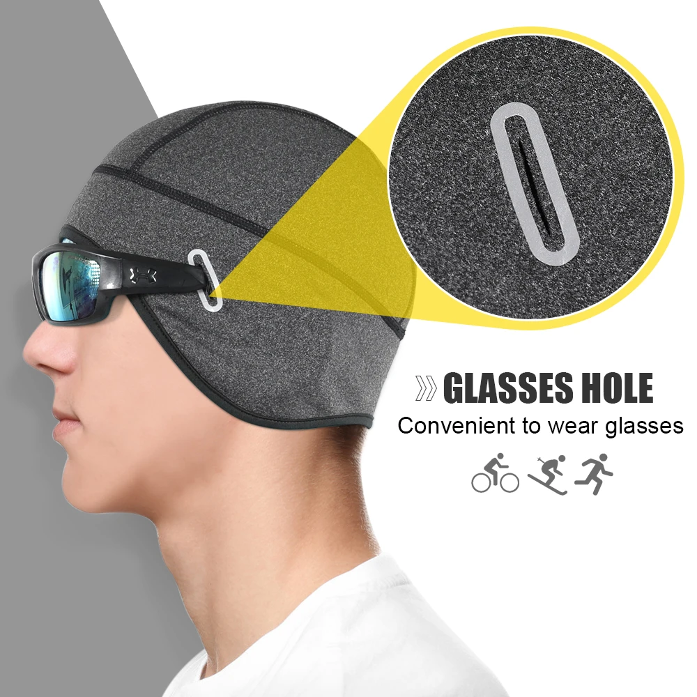 Winter Radfahren Hüte Wärmer Helm Liner Gehörschutz Winddicht Ski Outdoor Sport Bergsteigen Laufen Fleece Kalt-proof Kappe – Detail 4