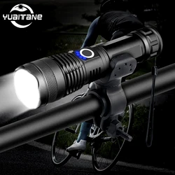 90000LM Most Powerful XHP50 LED Bicycle Flashlight USB Rechargeable USB Zoom Bike Light Torch 18650 26650 for outdoor Bike Light