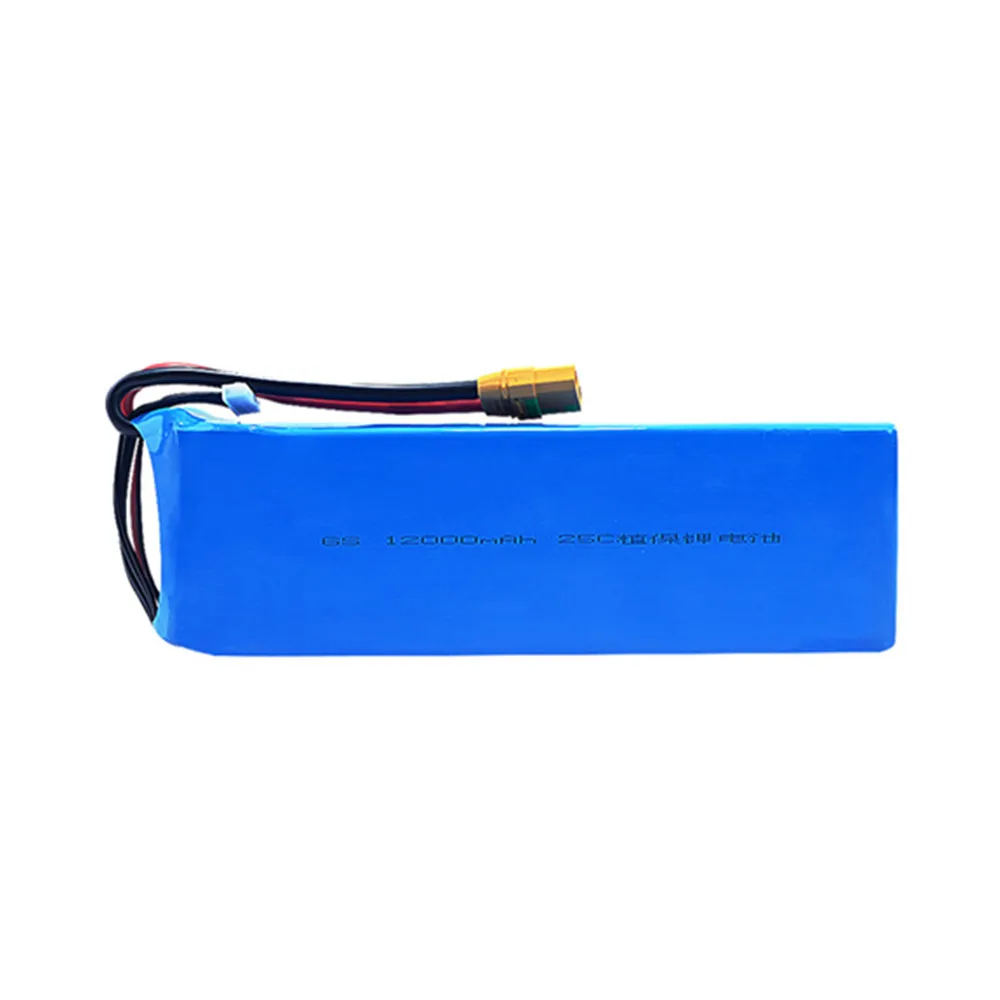 6S แบตเตอรี่ลิเธียมสำหรับ Spraying การเกษตร Drone อะไหล่ 22.2V แบตเตอรี่ 22.2V 12000 mAh 25C 6S 1pcs ของเล่น RC LiPo แบตเตอรี่