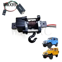 Lectrical automatyczne Winch + 4CH przewód sterowniczy dla 1/16 WPL B14 B24 B36 C34 C44 MN90 Q65 akcesoria samochodowe RC zabawki