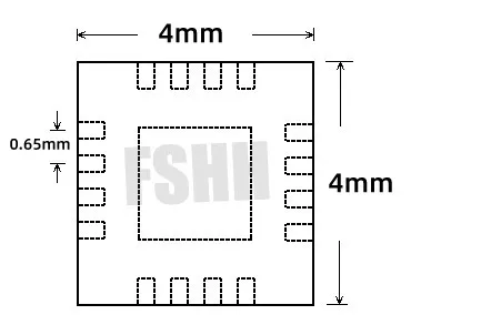 FSHH QFN16 zu DIP16 Programmierer adapter WSON16 UDFN16 MLF16 ic buchse Pin pitch = 0,65mm Größe = 4x4mm