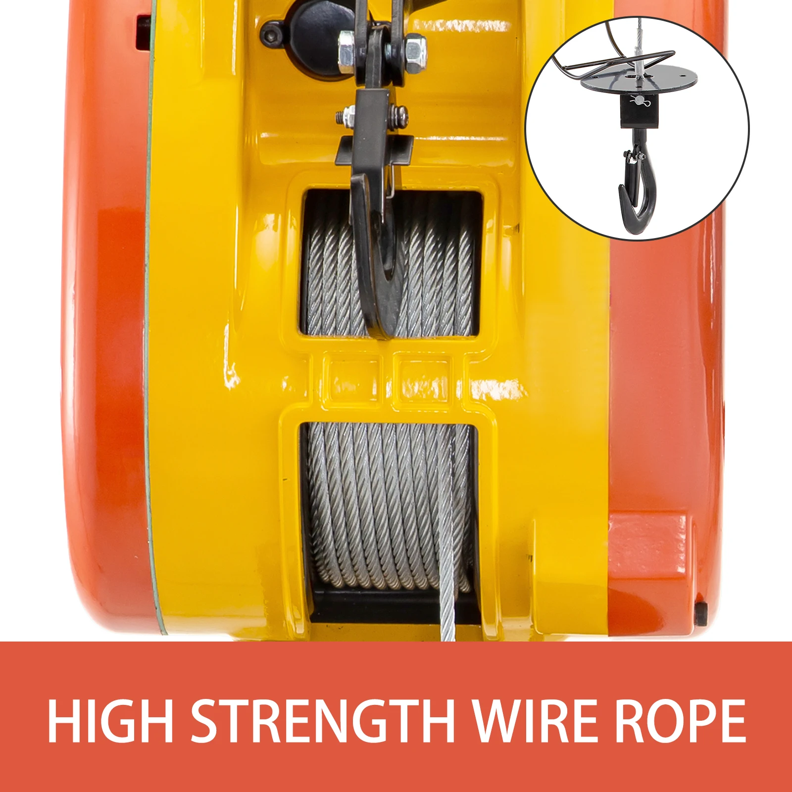 VEVOR 230Kg/507LBS Electric Hoist Crane with 30M Rope Wire and Wired Remote Control Portable Lift Winch Remote Control Auto Lift