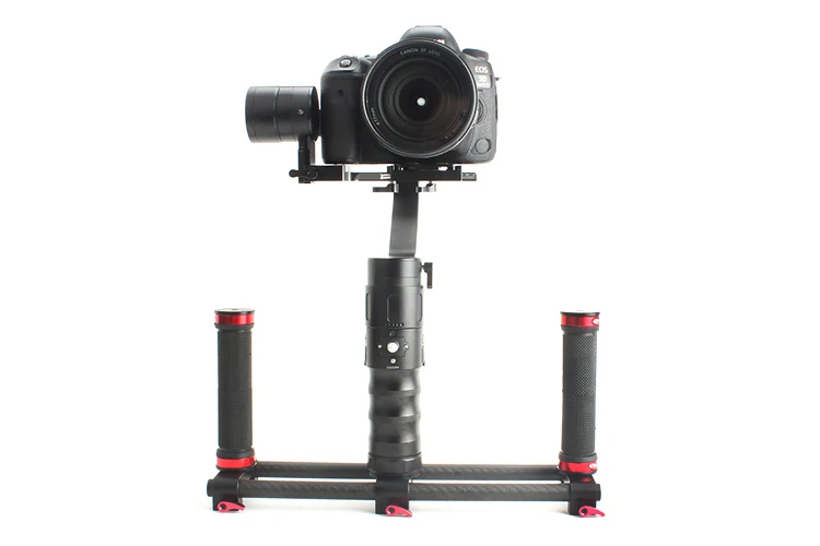 Dual Handle Grip Bracket Set, Carbon Aluminium Double Handle, Hand Held para Estabilizador Zhiyun crane2 DJI Ronin Moza Air Feiyu