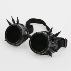 2021 Welding Round goggle steampunk cyber Goth Sunglasses Rivet spiked goggles Cosplay Antique Victorian  cycling glasses