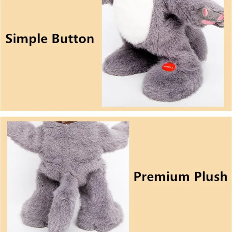 Chat robot en peluche électrique mignon classique pour animaux de compagnie, peut marcher et chanter des chansons, effet phtalonique, cadeaux pour garçon et fille