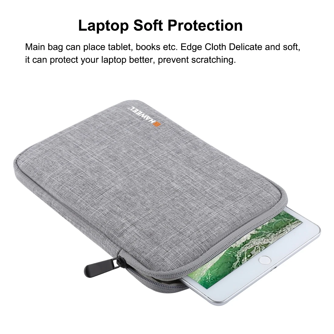 HAWEEL Notebook Sleeve Case 9.7 11 13 15 inch For HP DELL Laptop bag Zipper Tablets Carrying Bag Macbook Shockproof Case images - 6