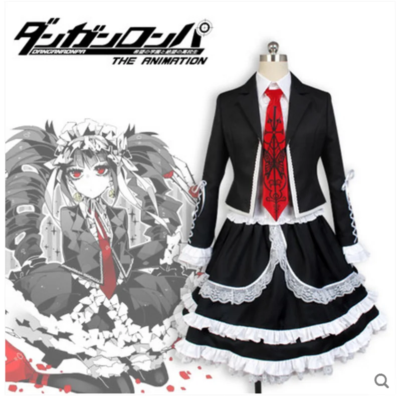 Dangan Ronpa Danganronpa Celestia Ludenberg Cosplay Kostuum Volledige Set Japanse Anime Halloween Kostuum Voor Vrouwen