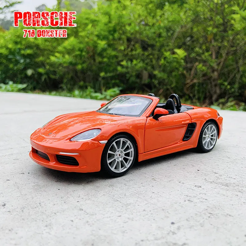 Bburago 1:24 Porsche 718 Boxster simulation alloy car model crafts decoration collection toy tools gift