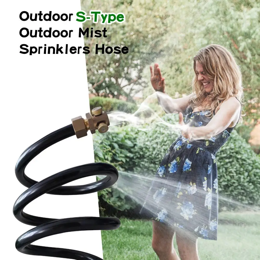 Outdoor S-Type Outdoor Mist Sprinklers Hose Water Mister Stand Spray Line Spray Outside Cooling And Cooling Atomizing Bracket