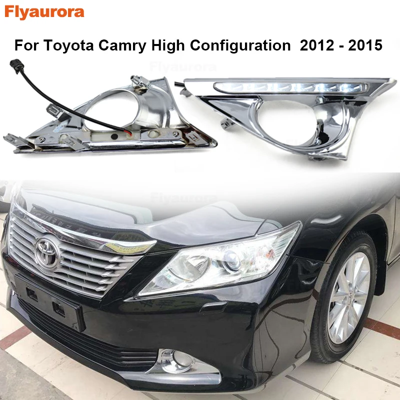 2X Car Daytime Running Lights DC 12V 6000K Waterproof  For Toyota Camry 2009 2010 2011 2012 2013 2014 2015 2016 2017 2018 2019